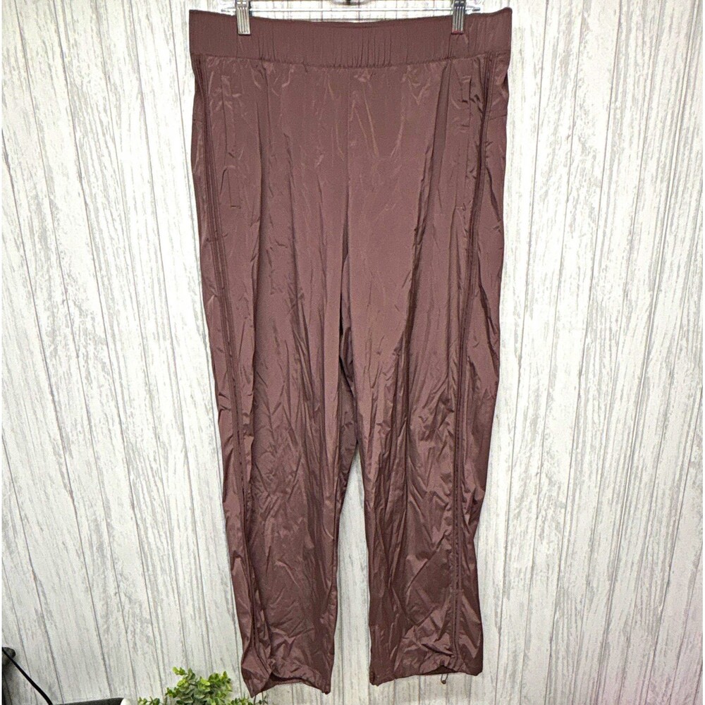 Athleta Womens Size L Plum Track Pants Pull On Elastic Waist Pockets